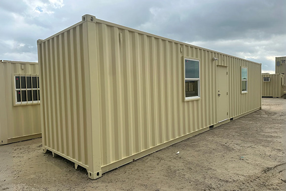 FCC 40ft Shipping Container Office (Insulated / No Siding)