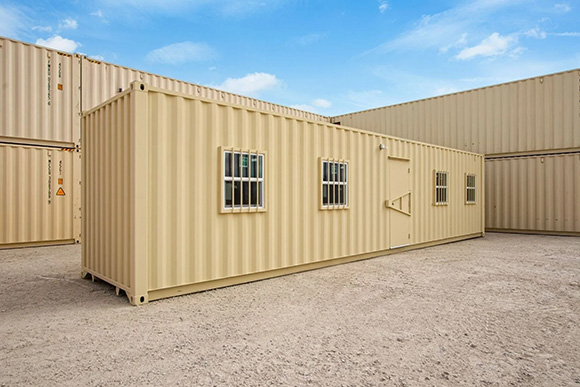 FCC 40ft Shipping Container Office (Insulated / With Siding)